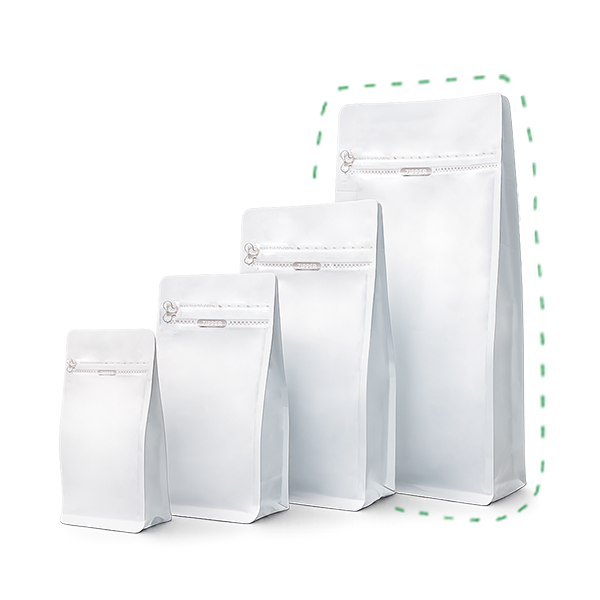 Matte White Zipper Boxpouch 36 oz