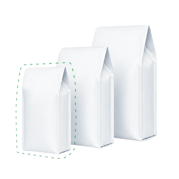 Matte White M Pouch (Column Sealing) 8 oz 