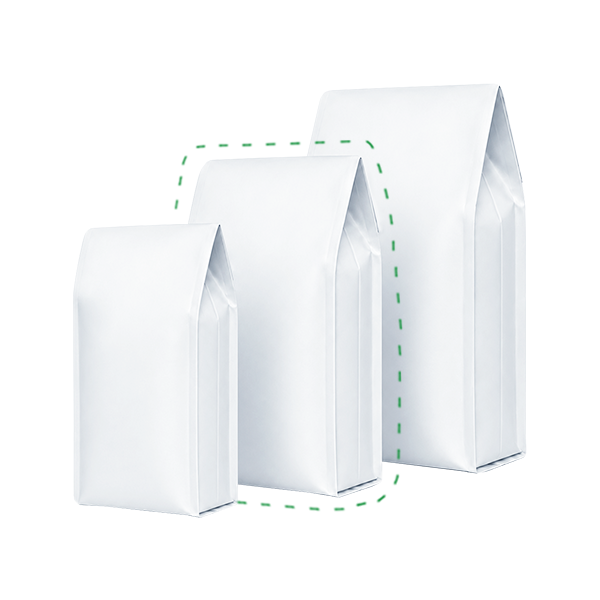 Matte White M Pouch (Column Sealing) 18 oz 