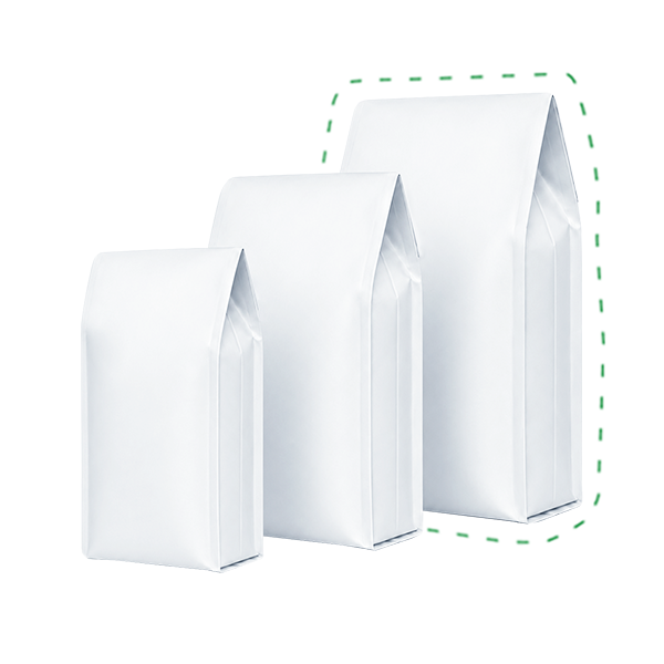 Matte White M Pouch (Column Sealing) 36 oz