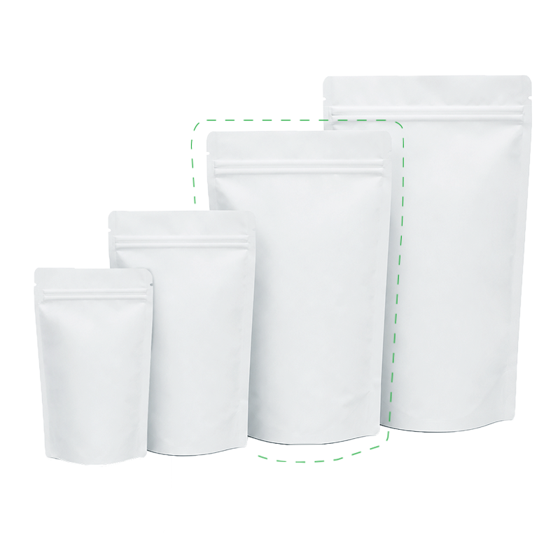 Matte White Zipper Stand 18 oz