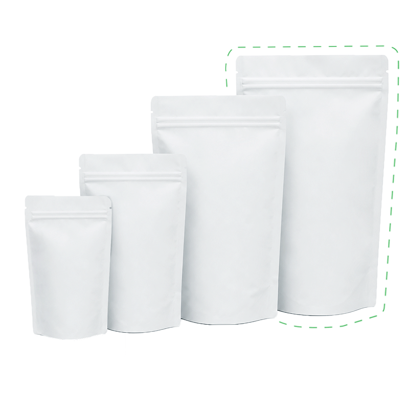 Matte White Zipper Stand 36 oz